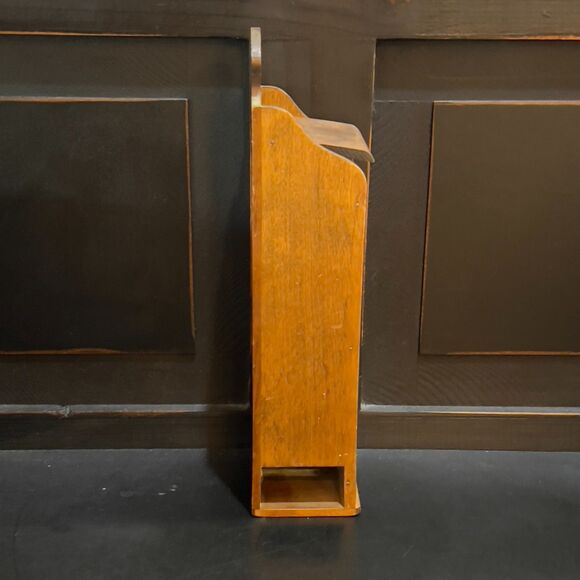 Vintage 60s Wall Mounted Cigarette Pack Dispensing Wood Box Smokes - Picture 8 of 9